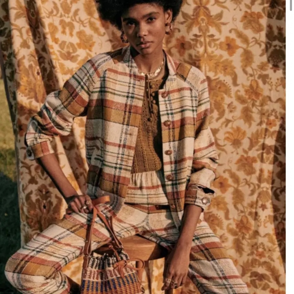 Sezane Mike Plaid Jacket